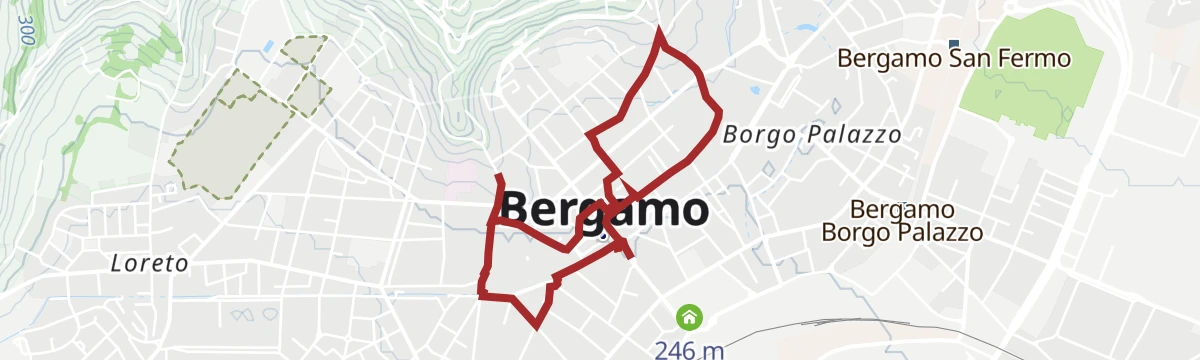 Route map: Cuore di Città Bassa